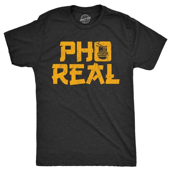 Mens Pho Real T Shirt Funny Takeout Soup Lovers Joke Tee for Guys - Picture 1 of 4
